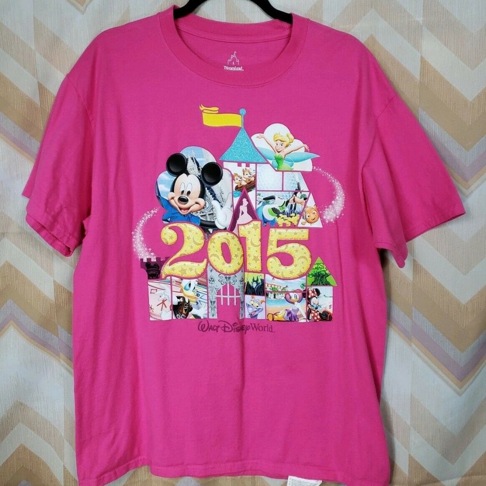pink Mickey Mouse 2015 Maleficent Tinkerbell Goofy Nemo Shirt